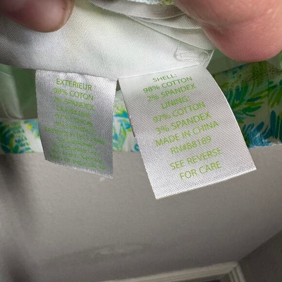 Lilly Pulitzer 10 Lanora Fresh Citrus Keep Palm Mini Sheath Dress Green Cotton - Picture 9 of 10